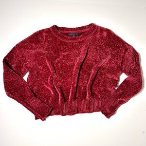 Berry Red Cropped Sweater